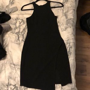 Aqua black cocktail dress